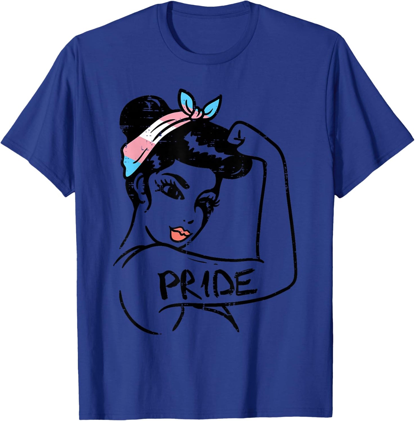 Unbreakable Strong Woman Transgender Trans Pride Flag Gift T-Shirt - T-Shirt | Royal
