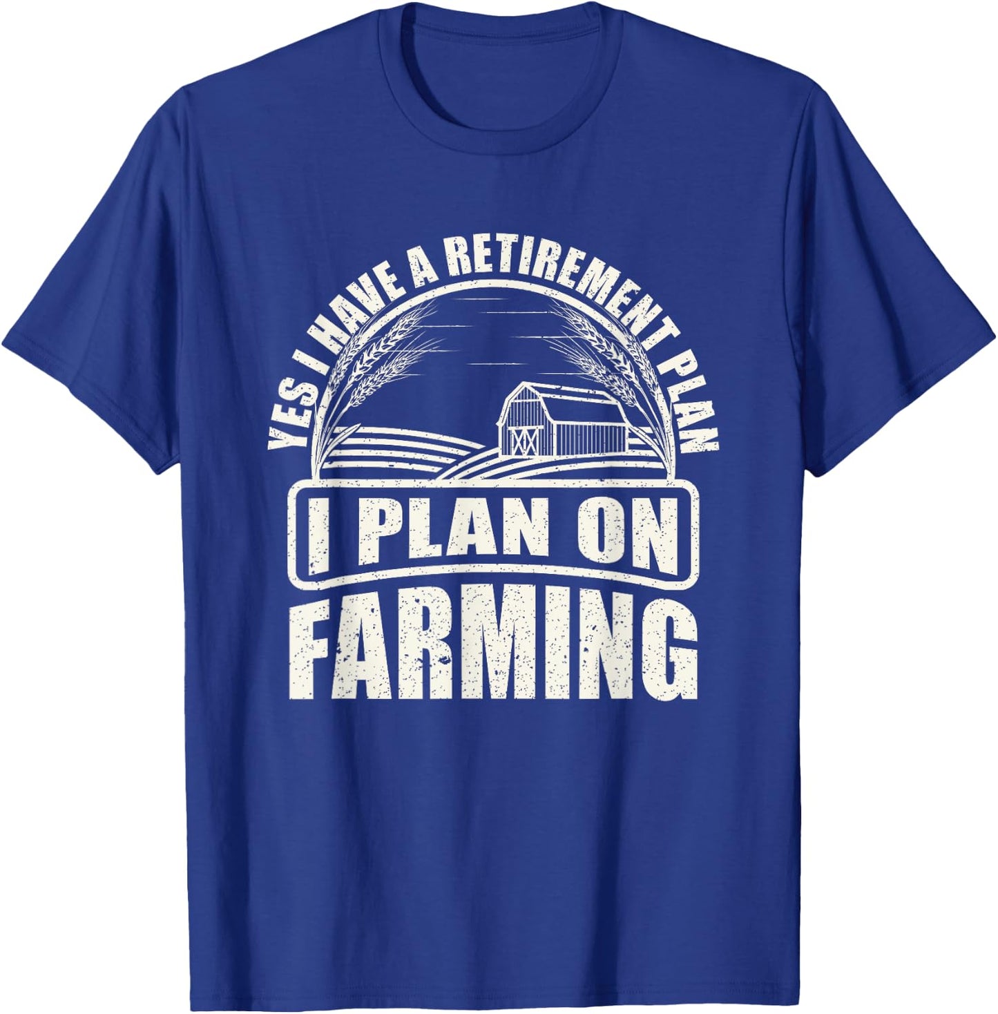 Agriculture Tractor Retirement Gift Farmer T-Shirt - T-Shirt | Royal