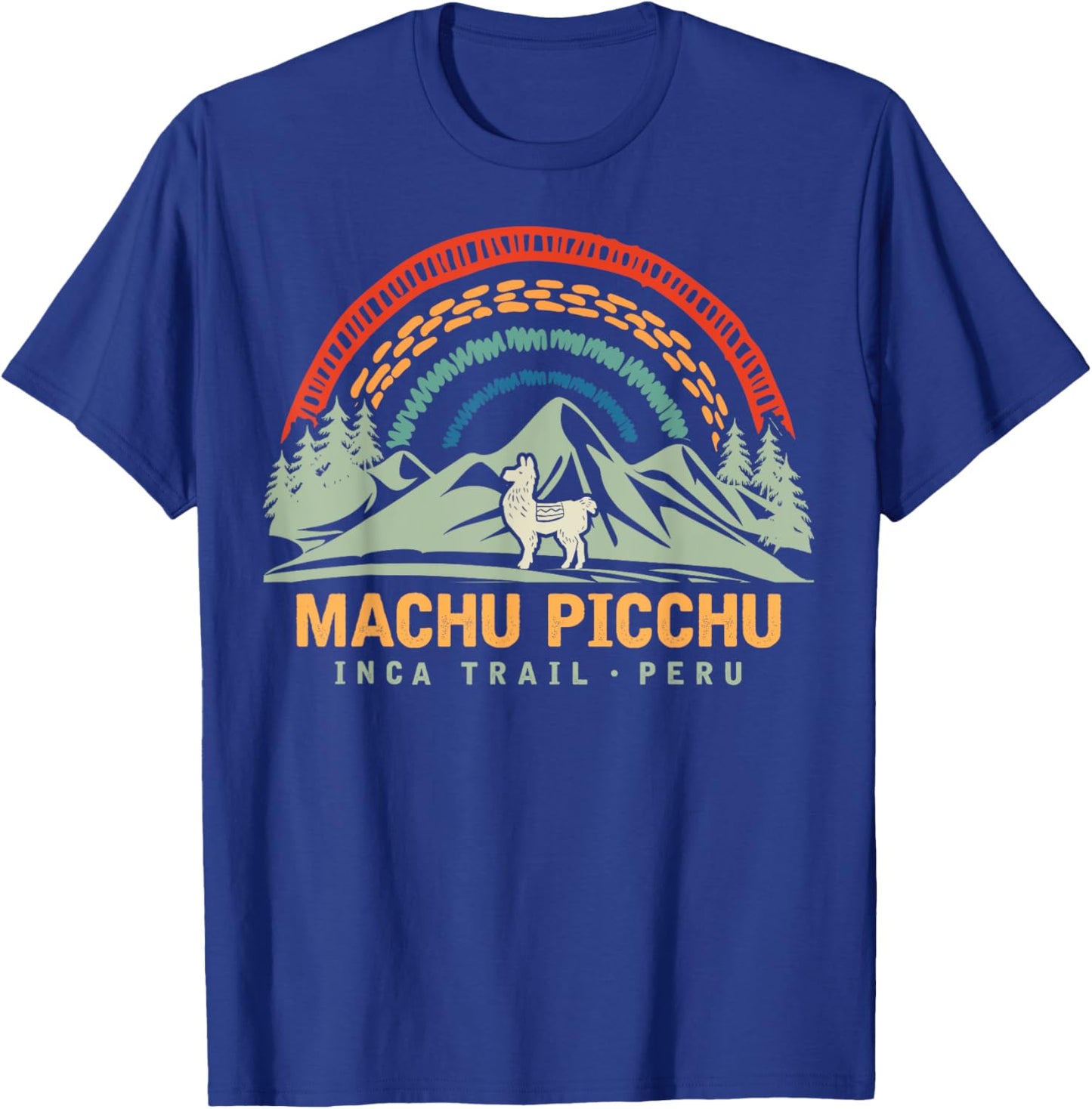 Machu Picchu Retro Llama - Cuzco Peru - Peru Inca Trail T-Shirt - T-Shirt | Royal