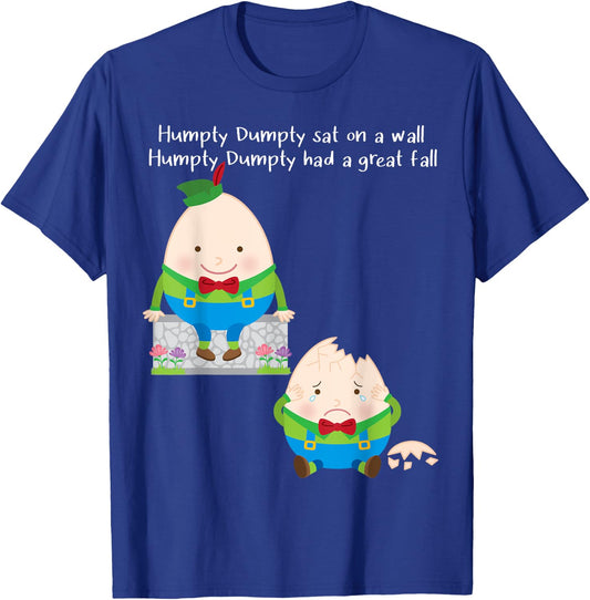 Humpty Dumpty Kids Nursery Song Rhyme T-Shirt - T-Shirt | Royal