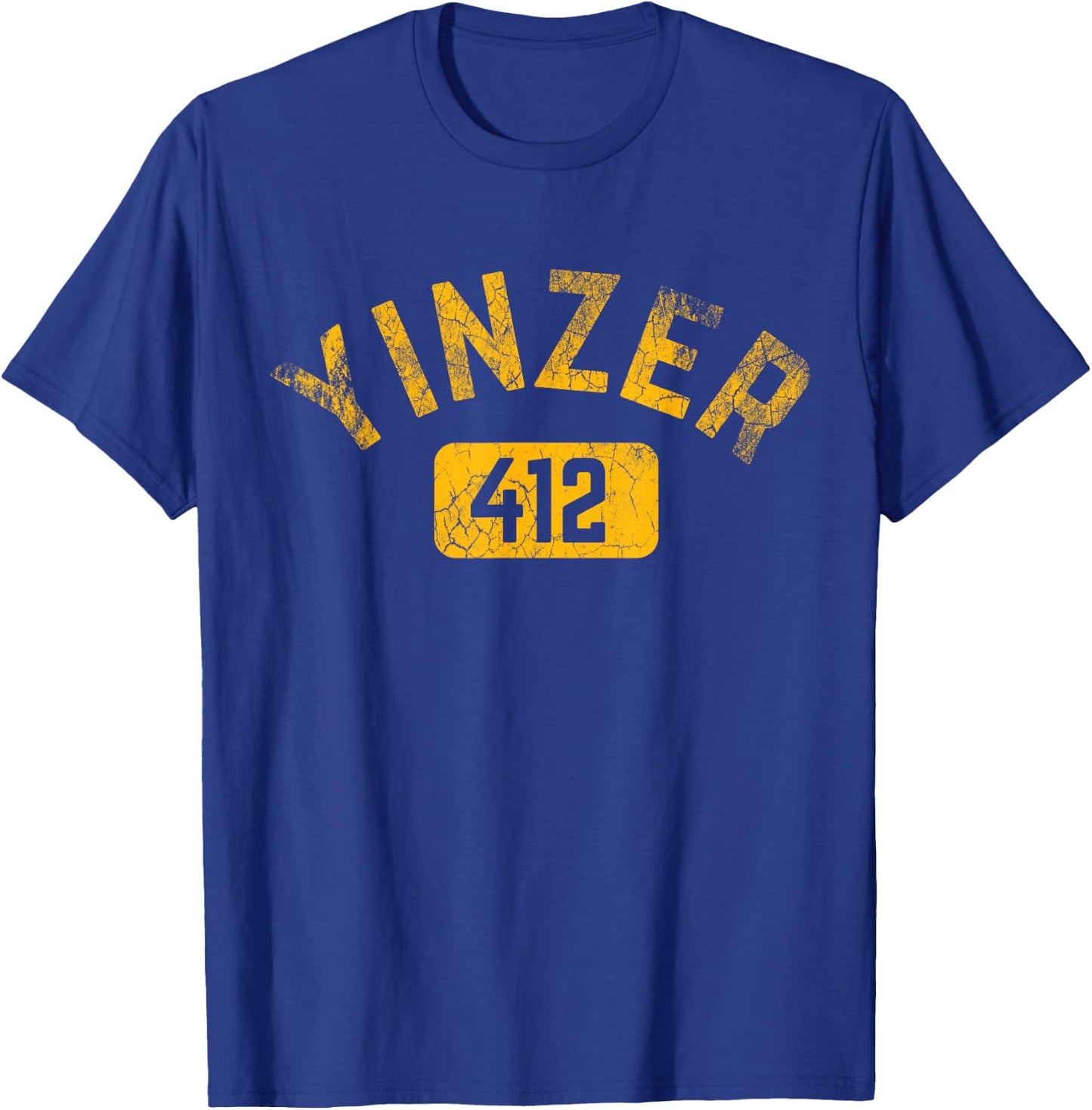Pittsburgh Yinzer 412 Steel City Pennsylvania Funny Vintage T-Shirt - T-Shirt | Royal