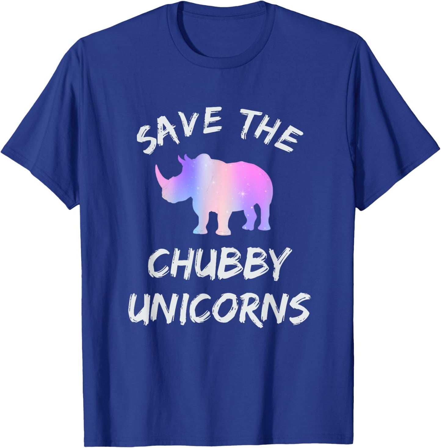 Save the Chubby Unicorns Fat Rhino T-Shirt - T-Shirt | Royal