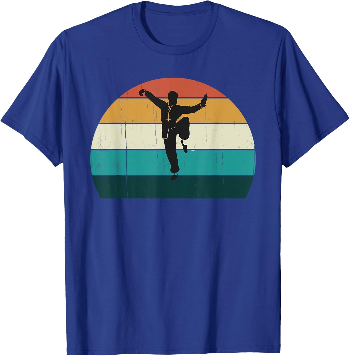 Retro Kung Fu / Kungfu - Vintage Sunset Chinese martial Arts T-Shirt - T-Shirt | Royal