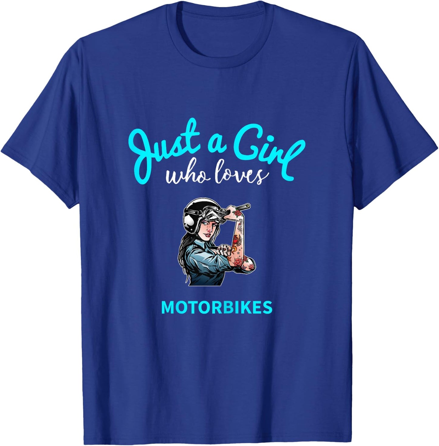 Motorcycle Shirt for Girls | Children's Motorcycle T-Shirt - T-Shirt | Royal