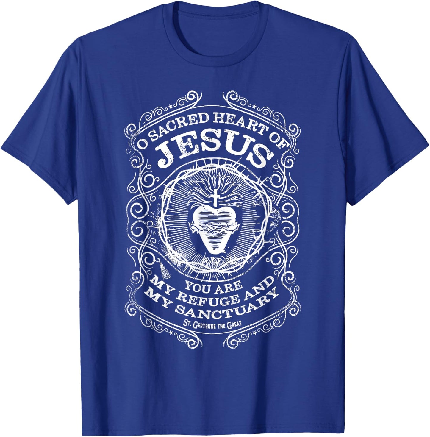 Sacred Heart of Jesus St Gertrude the Great Catholic Saint T-Shirt - T-Shirt | Royal