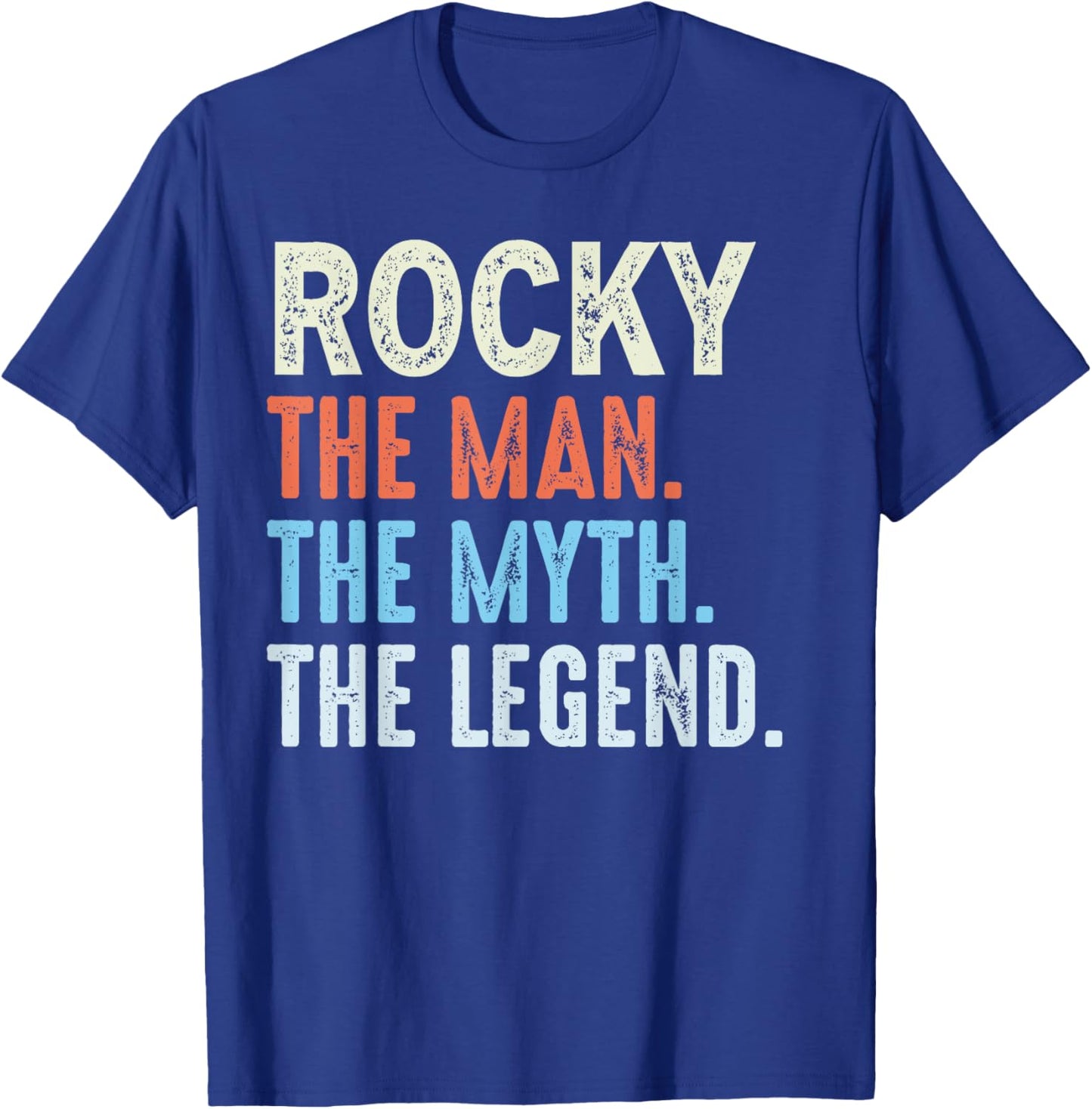 Rocky The Legend Name Personalized Cute Idea Men Vintage T-Shirt - T-Shirt | Royal