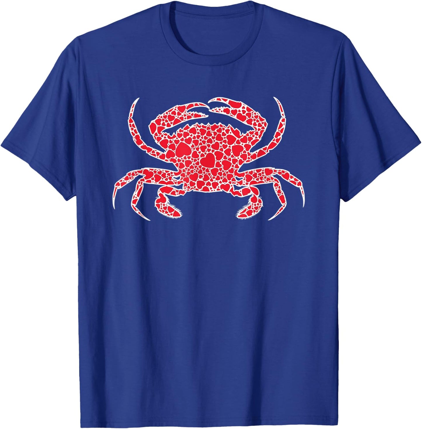 Crab Hearts Valentine's Day Decapod Ocean Lover Girl Gift T-Shirt - T-Shirt | Royal