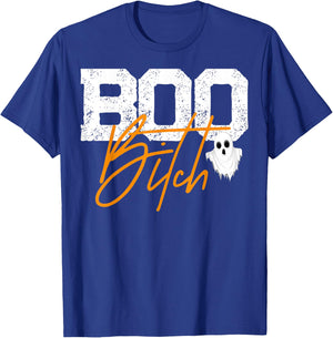 Boo Bitch ghost vintage distressed Halloween humor T-Shirt - T-Shirt | Royal