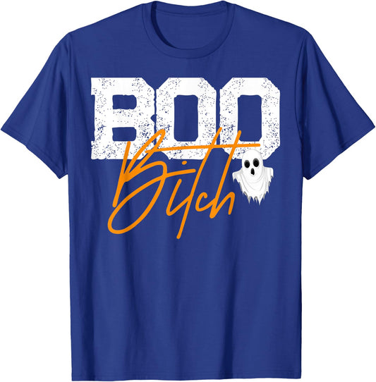 Boo Bitch ghost vintage distressed Halloween humor T-Shirt - T-Shirt | Royal