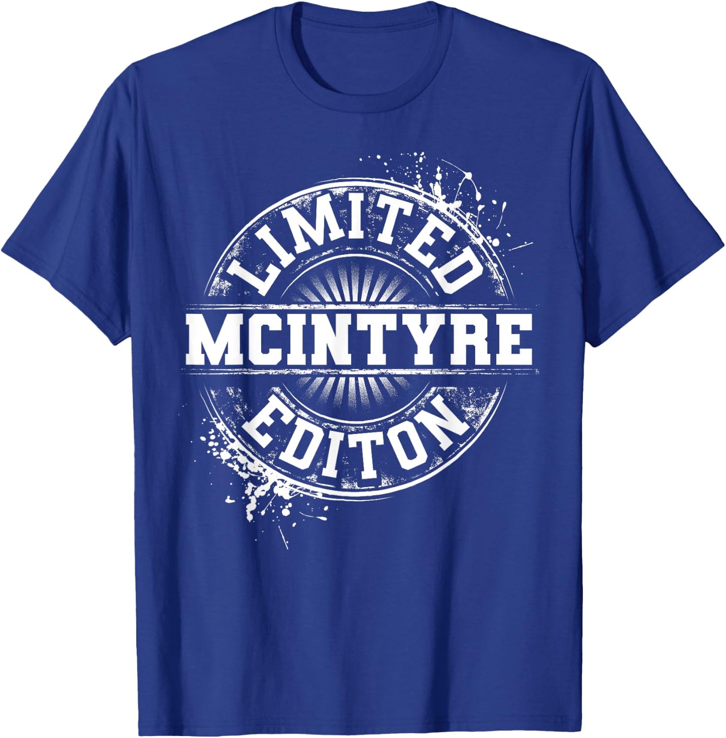 MCINTYRE Funny Surname Family Tree Birthday Reunion Gift T-Shirt - T-Shirt | Royal