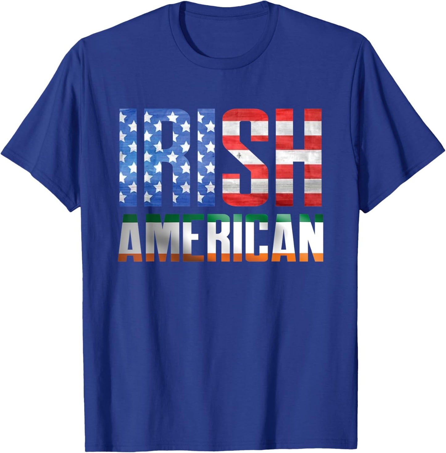 Irish American US Ireland Flag Dual Citizen Pride T-Shirt - T-Shirt | Royal