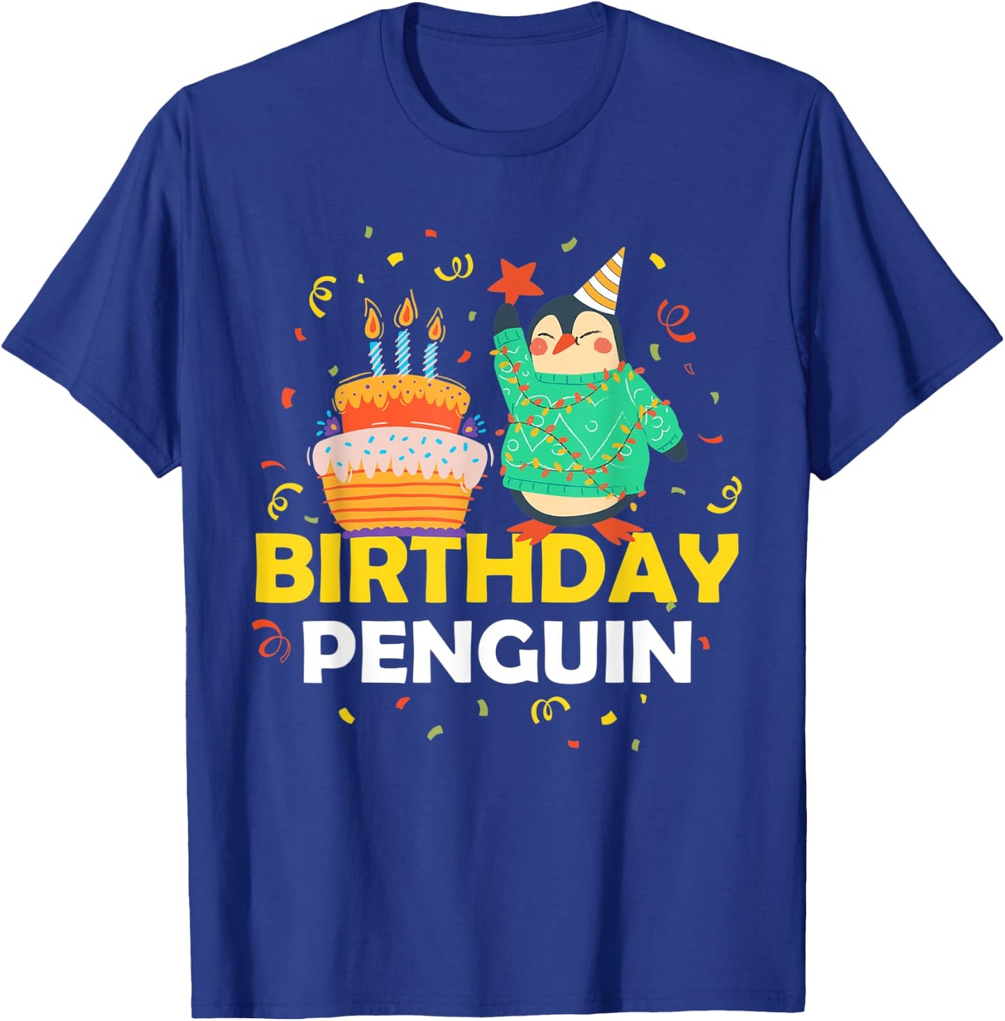Birthday Penguin T-Shirt - T-Shirt | Royal