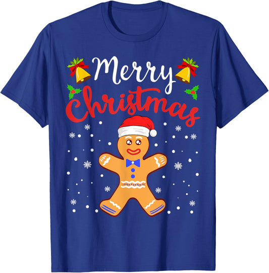 Gingerbread Cookie House Santa Collection T-Shirt - T-Shirt | Royal