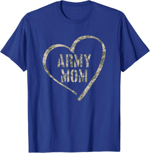 Army Mom Proud Military Mother Serviceman Soldier Mom T-Shirt - T-Shirt | Royal