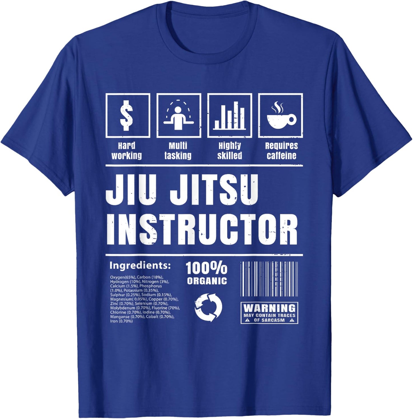 Jiu Jitsu Instructor Coach Sensei Funny Brazilian BJJ Gift T-Shirt - T-Shirt | Royal