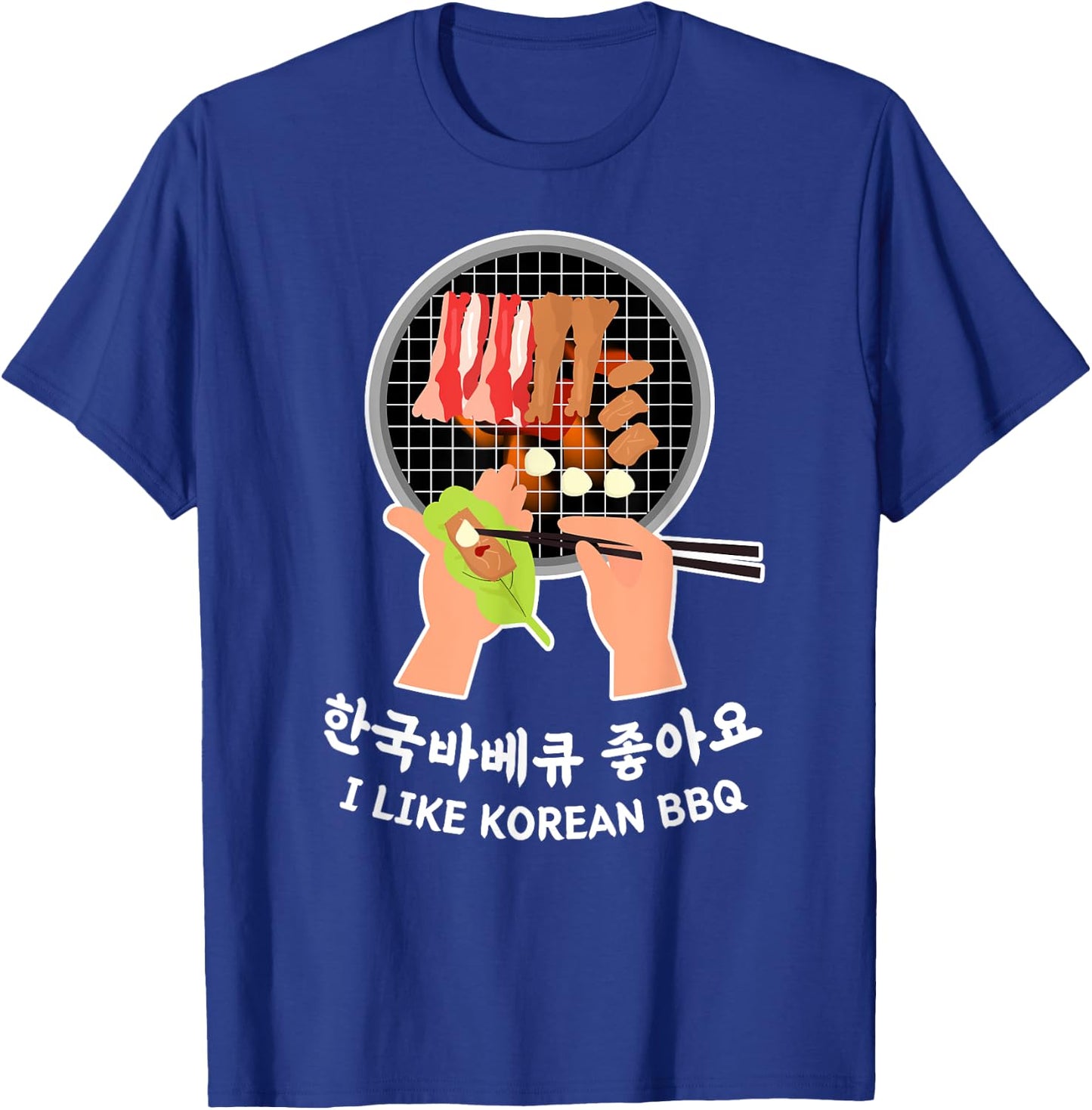Love South Korea - Bulgogi Food & Hangul I LIKE KOREAN BBQ T-Shirt - T-Shirt | Royal