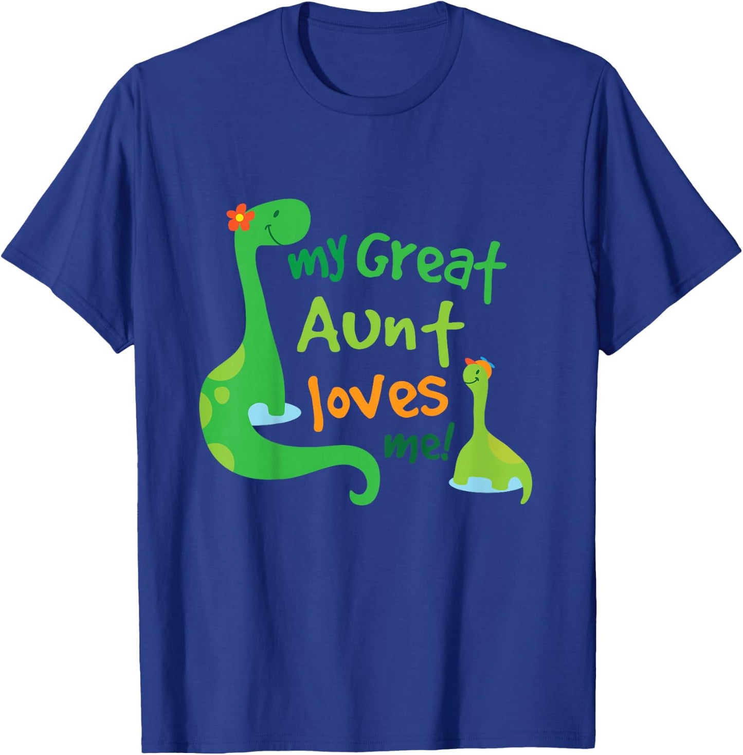 Kids My Great Aunt Loves Me Dinosaur Nephew T-Shirt - T-Shirt | Royal