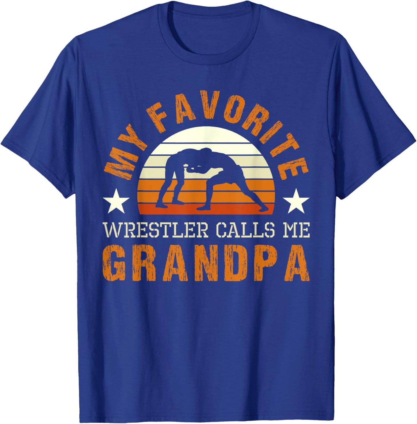 My Favorite Wrestler Calls Me Grandpa Wrestling Coach T-Shirt - T-Shirt | Royal