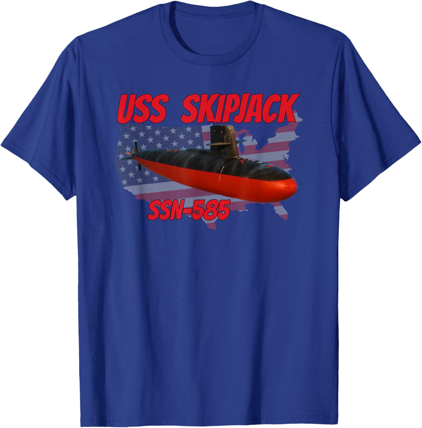USS Skipjack SSN-585 Submarine Veterans Day Father Grandpa T-Shirt - T-Shirt | Royal