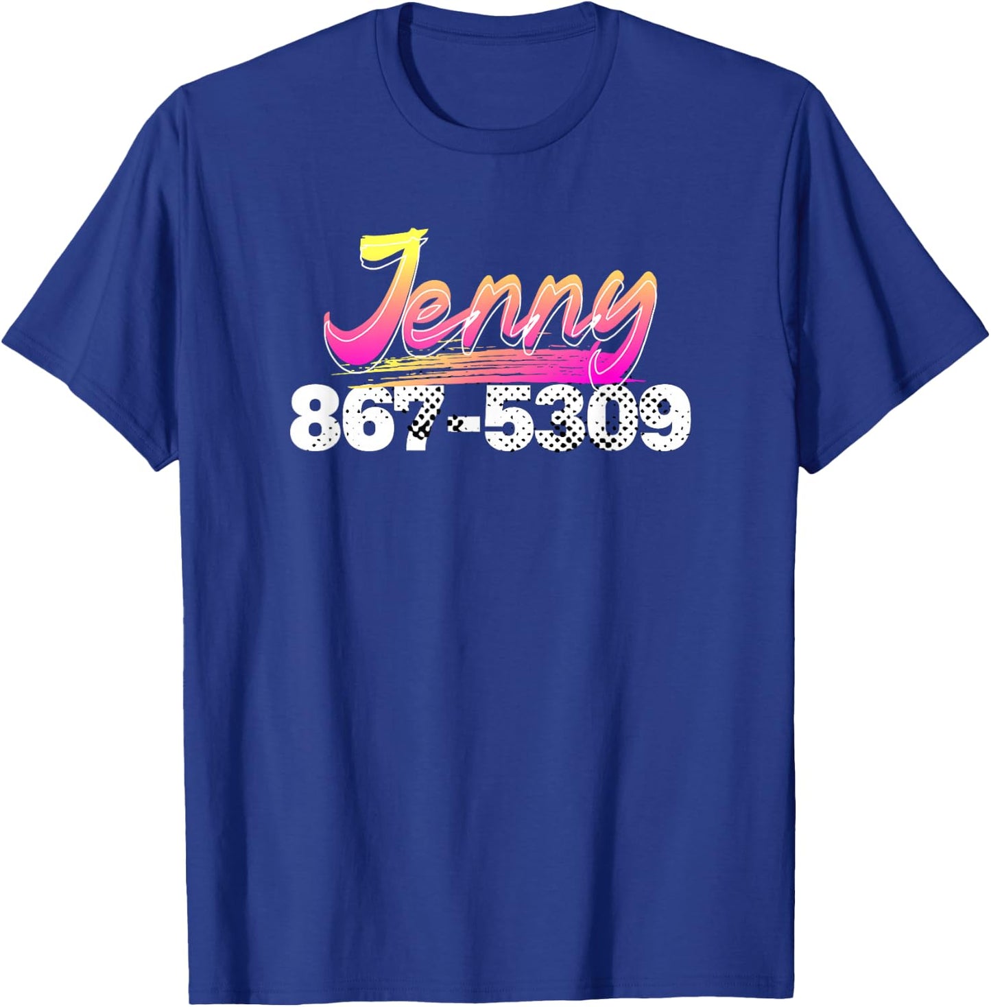 Jenny Phone Number 867-5309 Funny Rock Music Gifts T-Shirt - T-Shirt | Royal