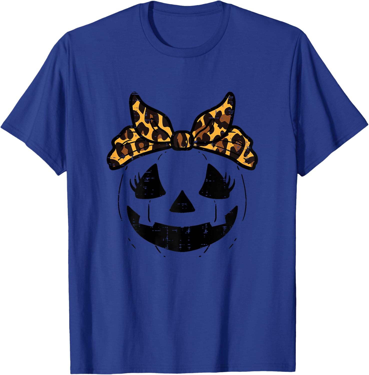 Halloween Pumpkin Face Cute Costume Girls Kids Toddler Youth T-Shirt - T-Shirt | Royal