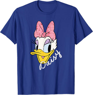 Disney Daisy Duck Sassy & Glamorous Speckled Bow and Name T-Shirt - T-Shirt | Royal