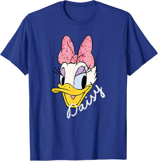 Disney Daisy Duck Sassy & Glamorous Speckled Bow and Name T-Shirt - T-Shirt | Royal