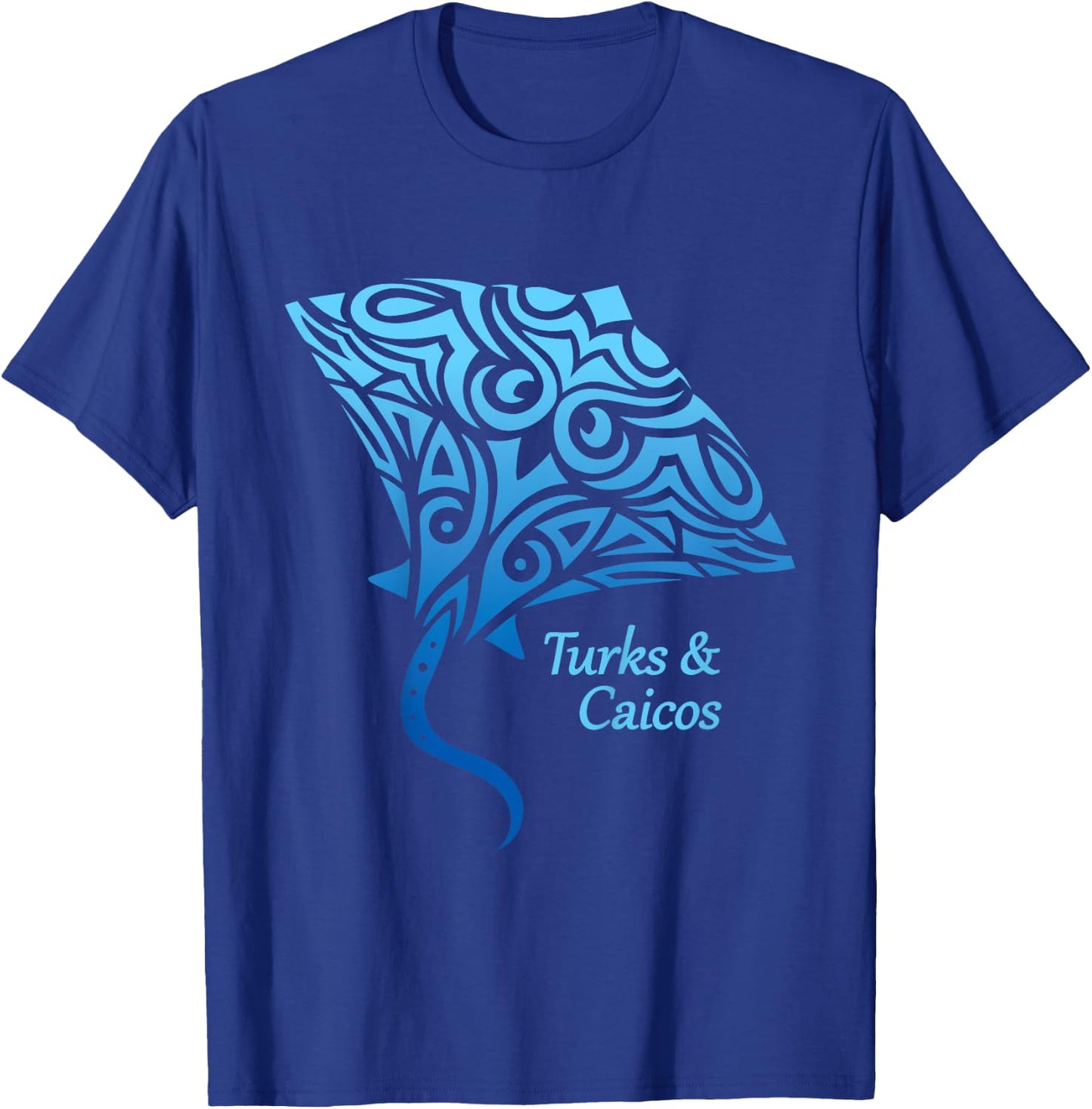 Turks and Caicos Islands Stingray Boys Girls 2024 Vacation T-Shirt - T-Shirt | Royal