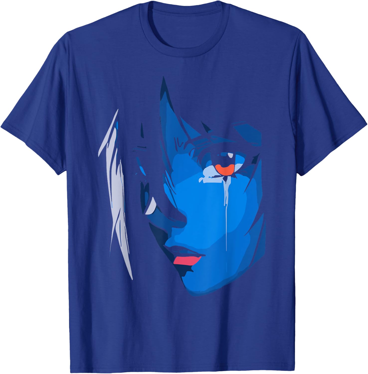 Sad Anime Girl Gamer Indie Aesthetic Japanese Vaporwave T-Shirt - T-Shirt | Royal