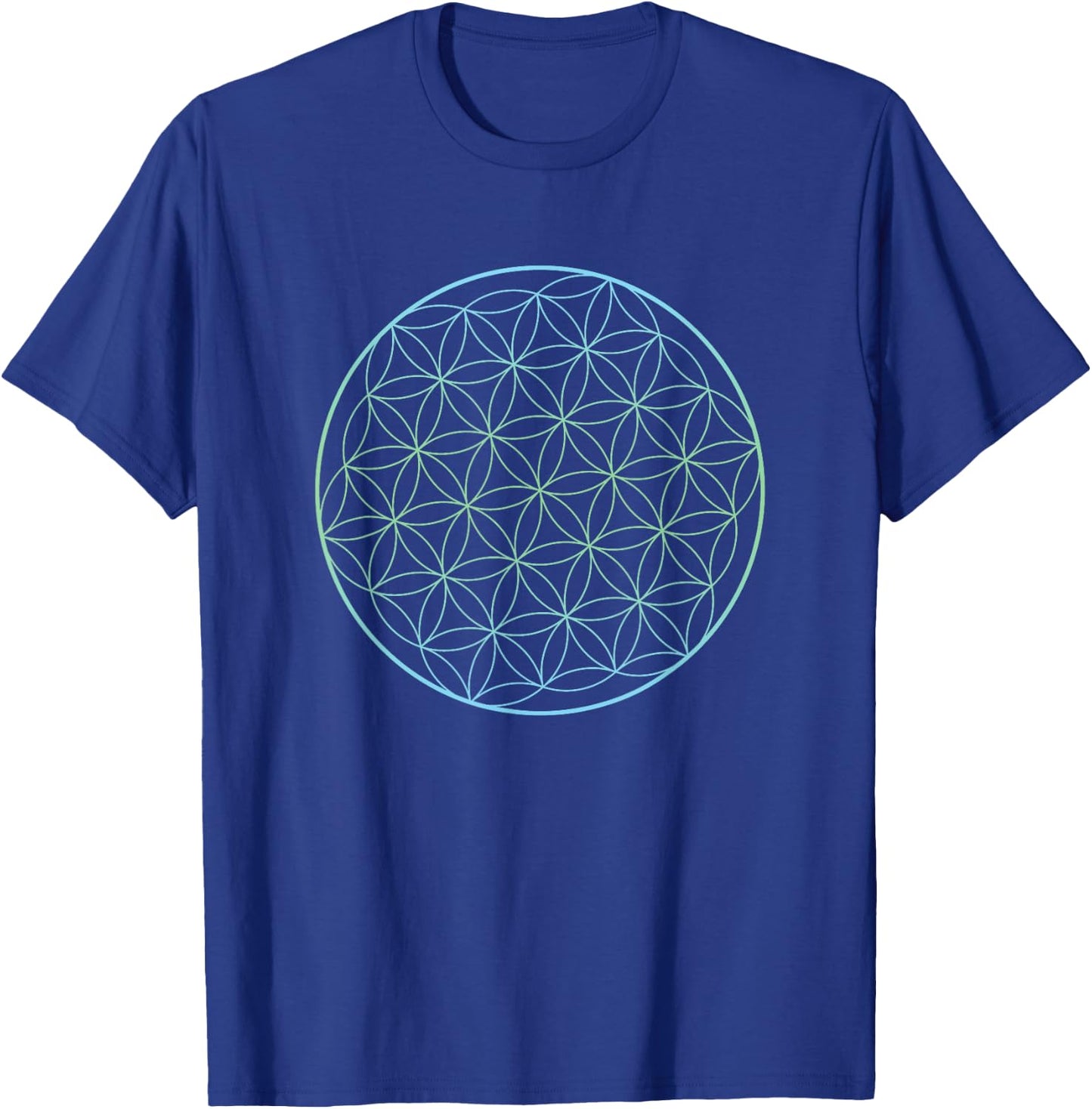 Flower of Life Holy Geometry Spiritual Clothing T-Shirt - T-Shirt | Royal