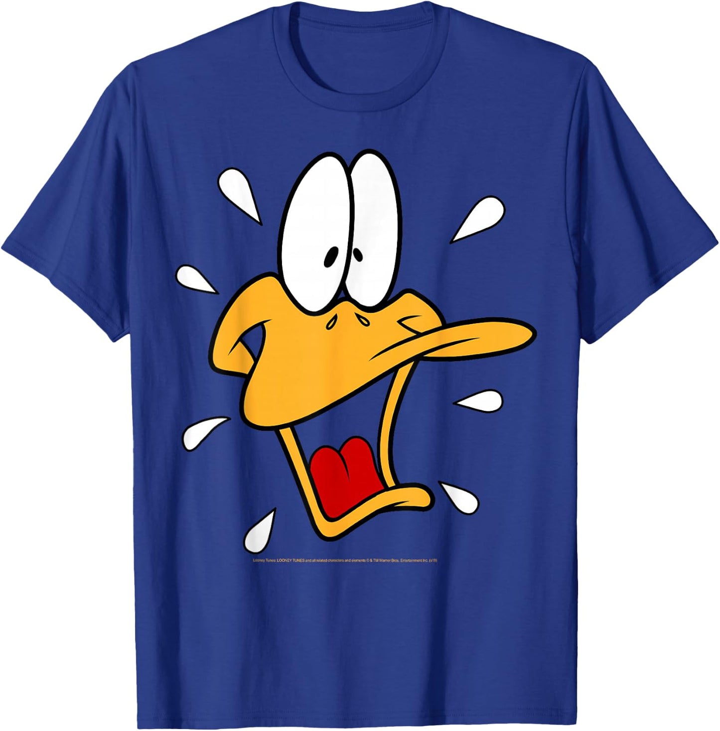 Looney Tunes Daffy Duck Surprised Big Face T-Shirt - T-Shirt | Royal