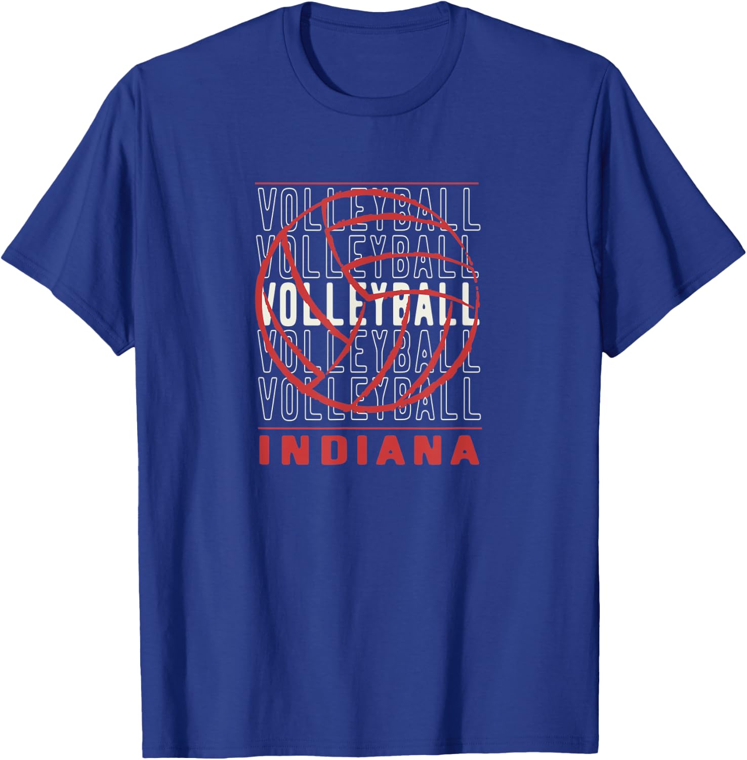 Volleyball Indiana T-Shirt - T-Shirt | Royal