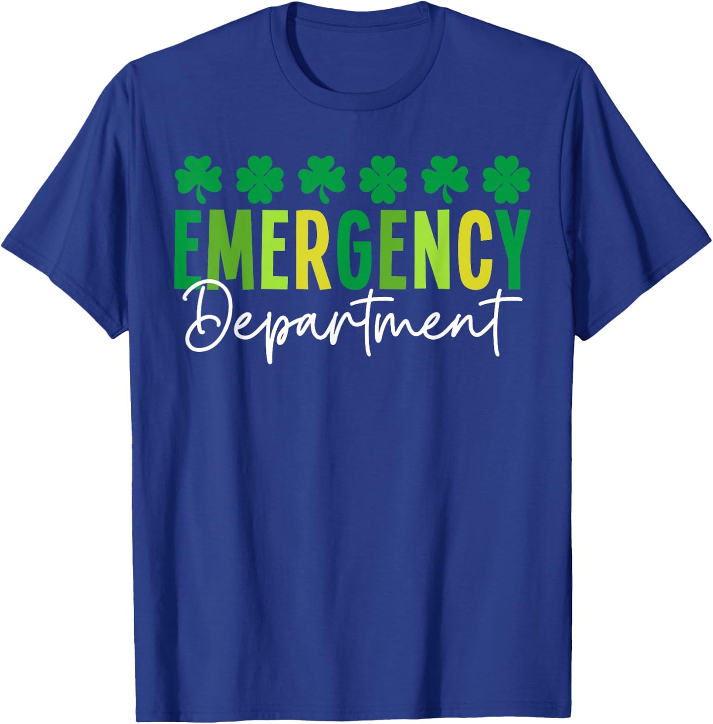 Emergency Department St Patricks Day Emergency Room Er Nurse , Small T-Shirt - T-Shirt | Royal
