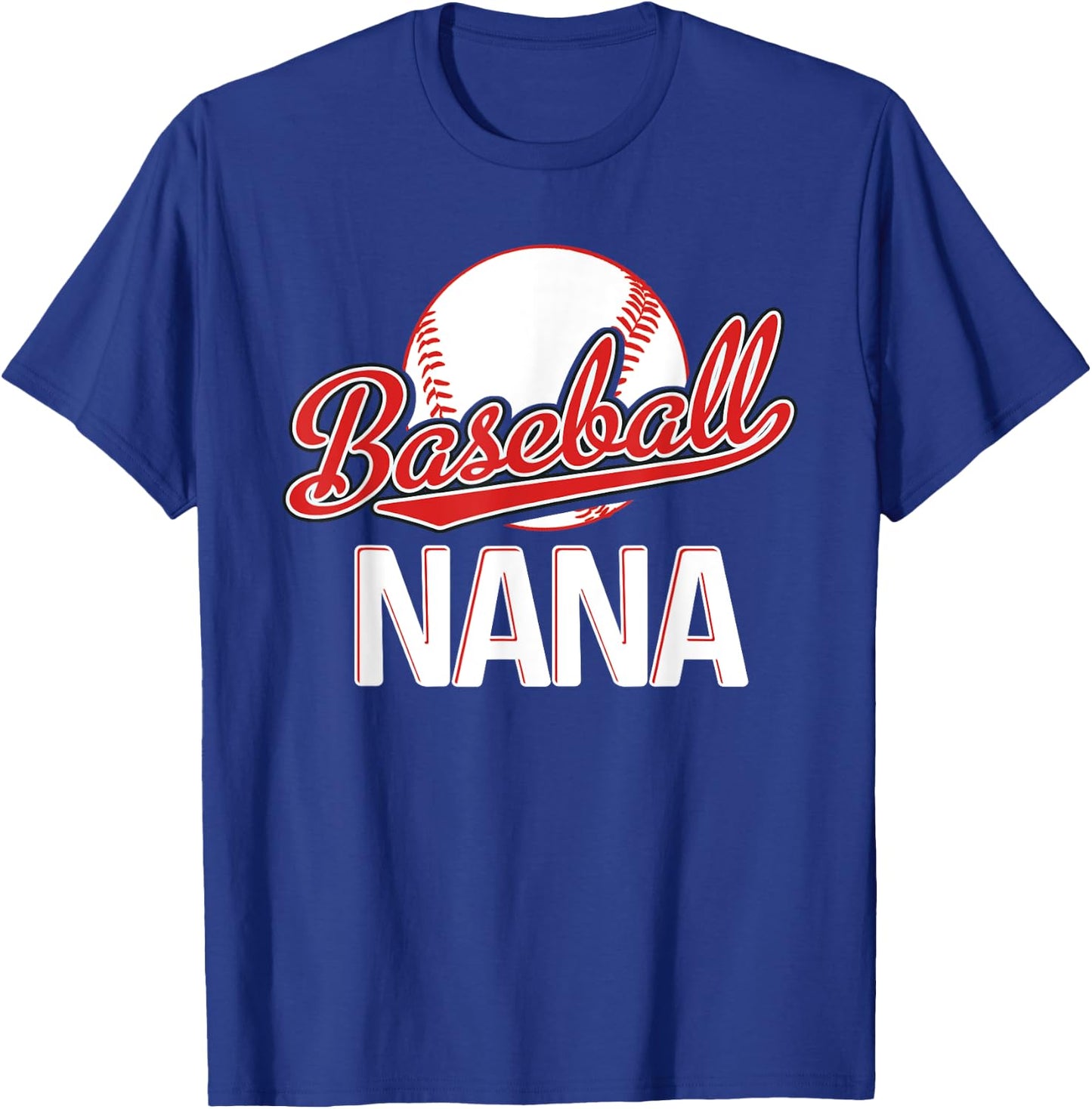 Baseball Nana Grandma Women Christmas Mother's Day Gift Papa T-Shirt - T-Shirt | Royal