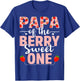 Papa Of The Berry Sweet One Birthday Strawberry Papa T-Shirt - T-Shirt | Royal