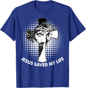 Jesus Saved My Life T-Shirt - T-Shirt | Royal