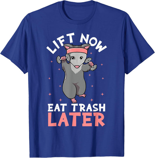 Lifting Opossum Funny Workout Gift Bodybuilding T-Shirt - T-Shirt | Royal