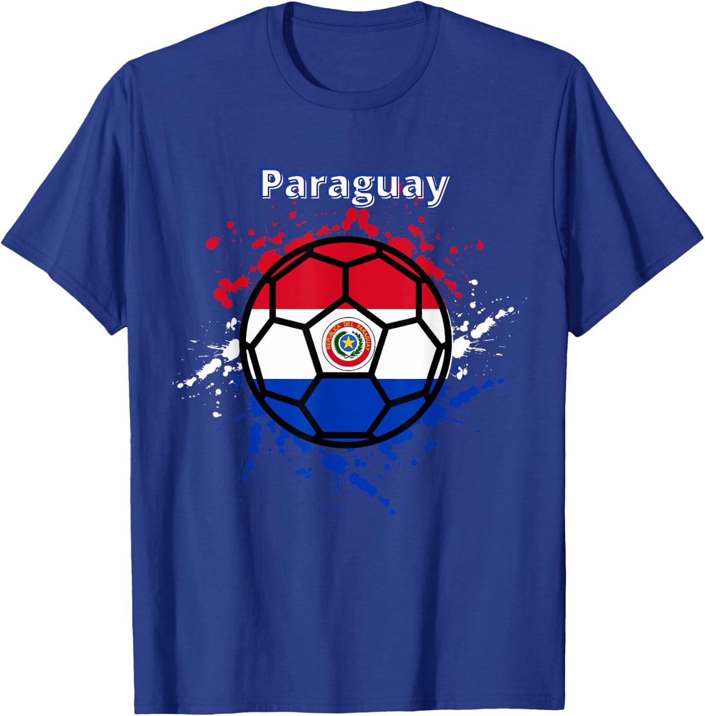 Paraguay Soccer Paraguayan Flag Futbol Fan Jersey T-Shirt - T-Shirt | Royal