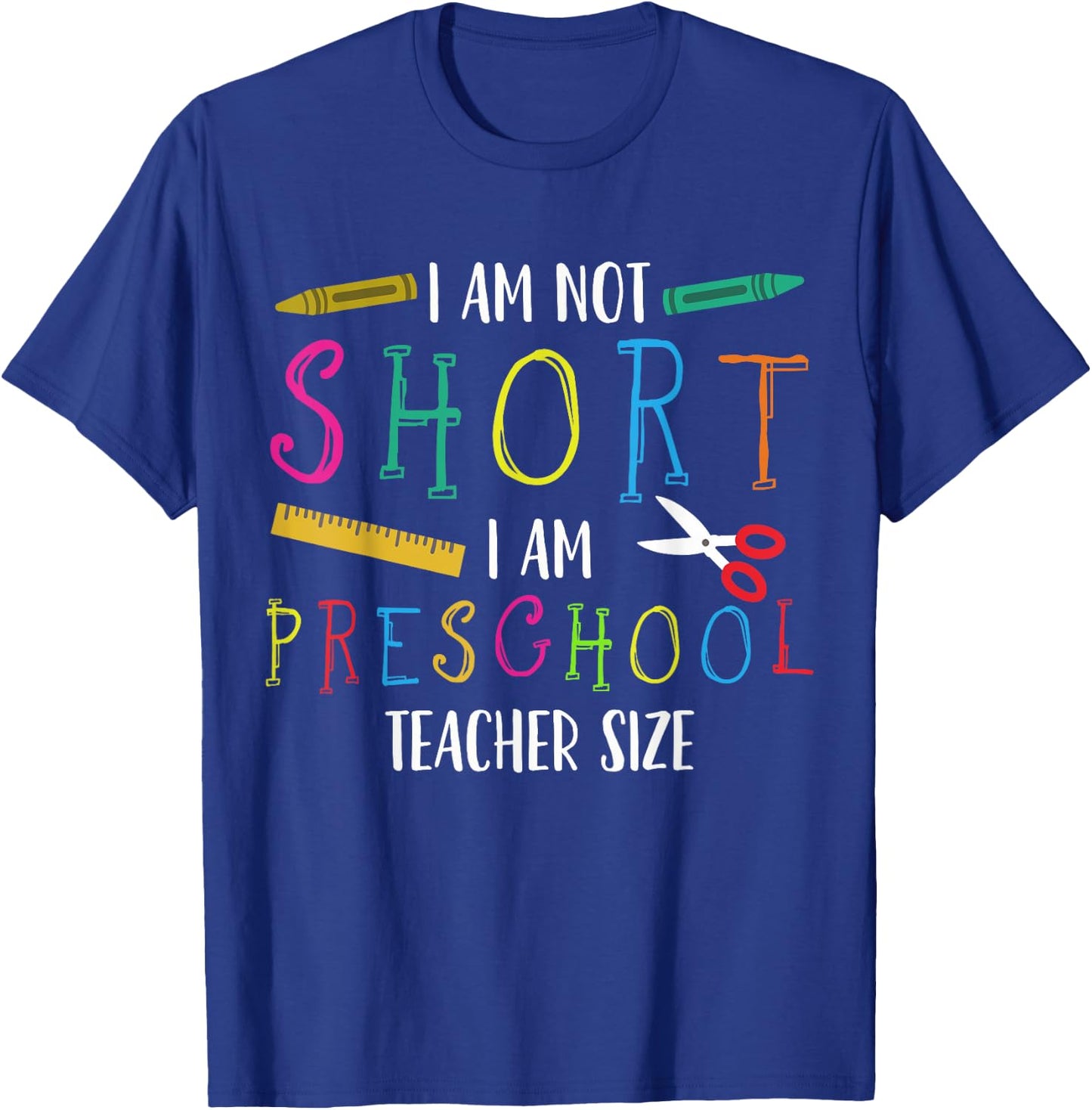 Preschool Teacher Short Pre-K Teacher T-Shirt - T-Shirt | Royal