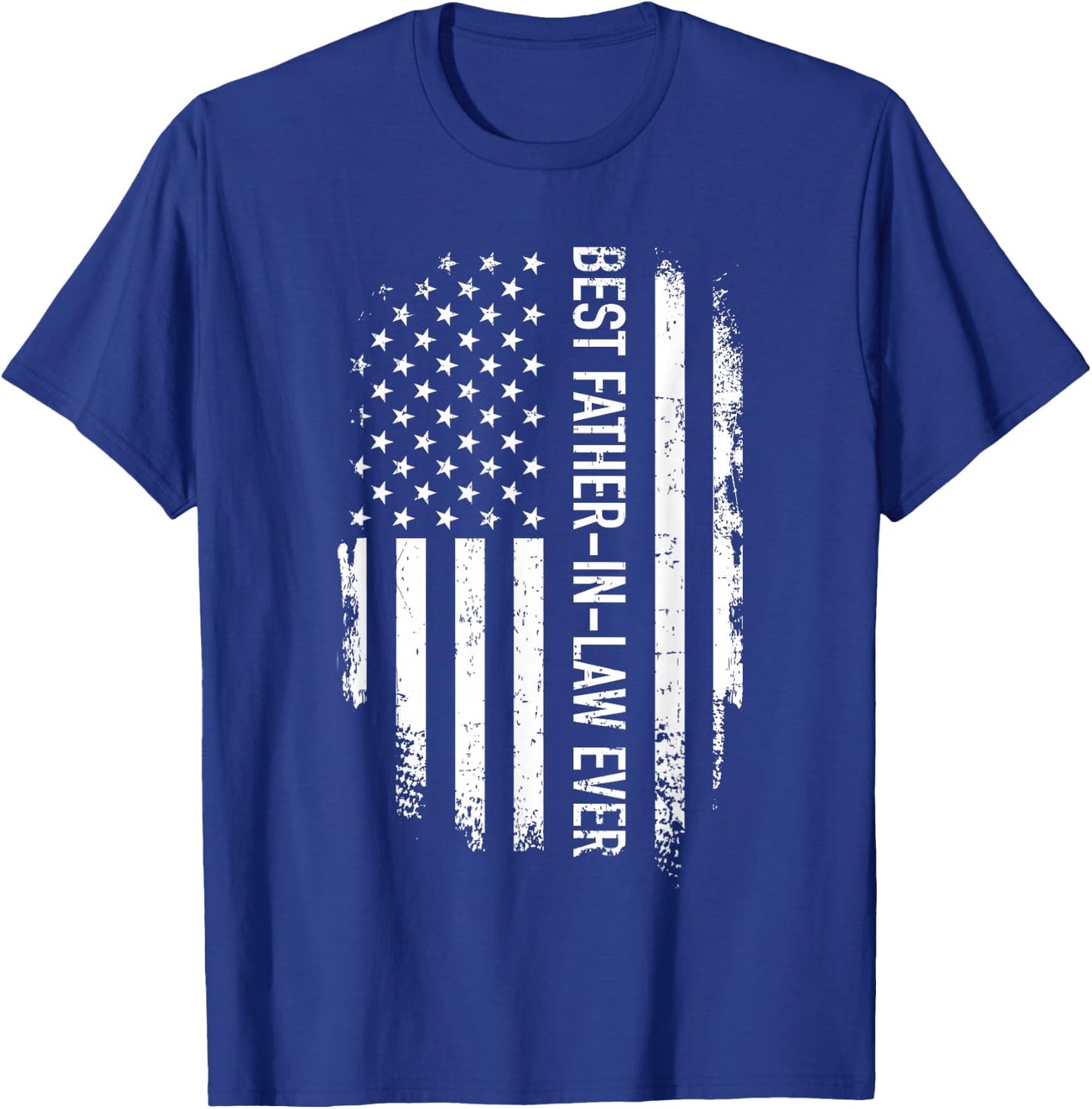 Best Father-in-Law Ever US American Vintage Flag T-Shirt - T-Shirt | Royal