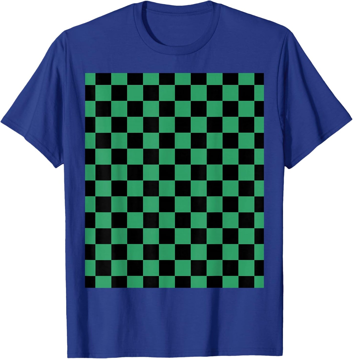 Green checkered anime T-Shirt - T-Shirt | Royal