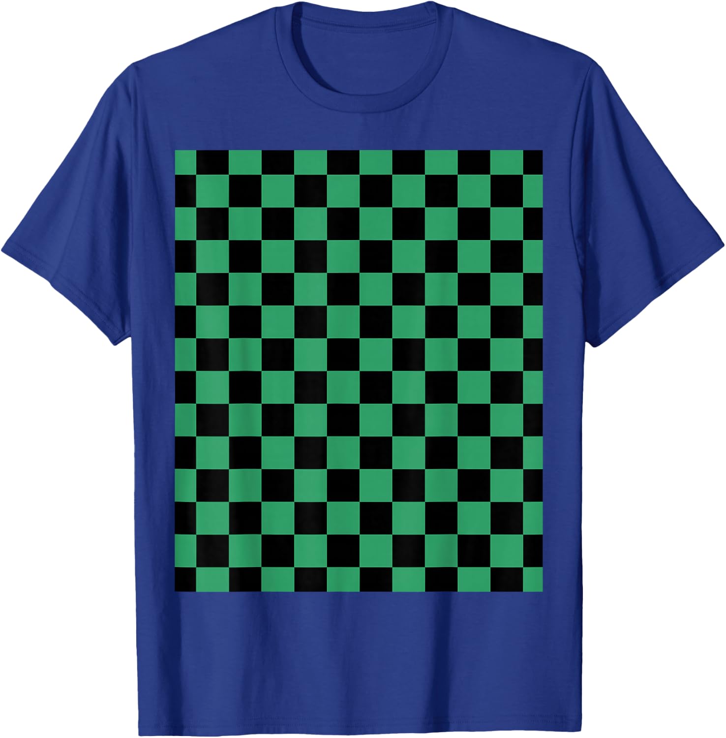 Green checkered anime T-Shirt - T-Shirt | Royal