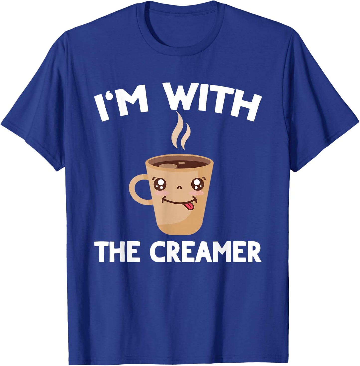 Coffee & Creamer Matching Couples His & Hers T-Shirt - T-Shirt | Royal