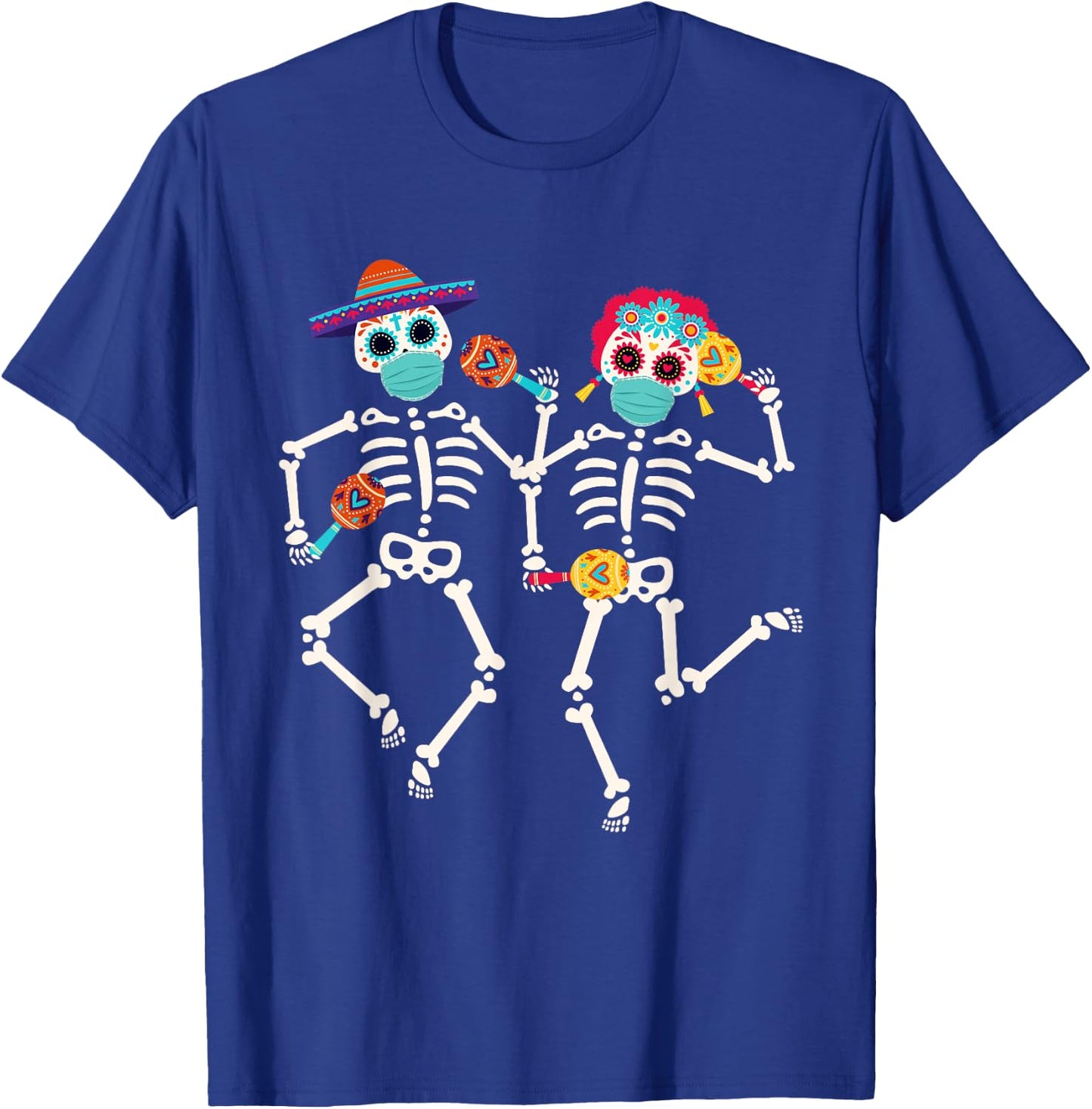 Dia De los Muertos Day of the Dead 2023 2024 Skull Dancing T-Shirt - T-Shirt | Royal