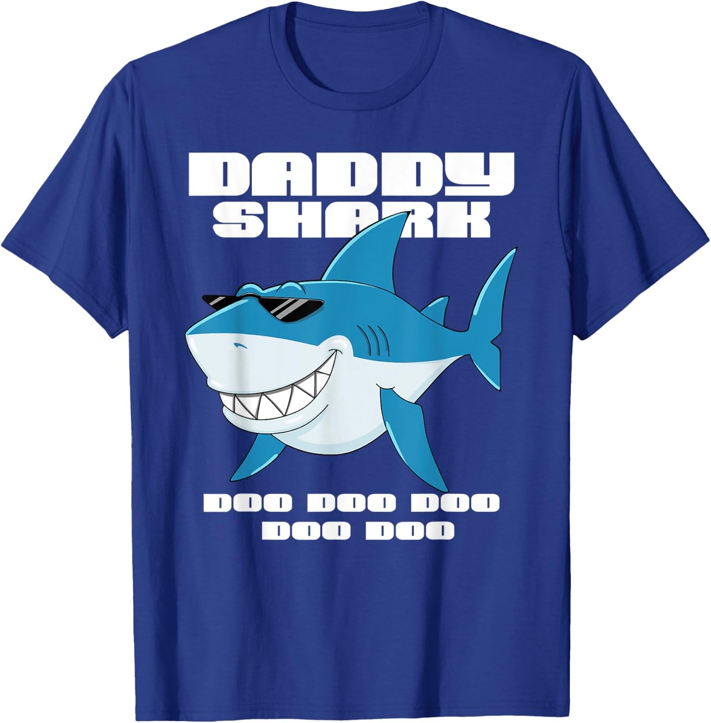 Daddy Shark shirt Funny Fathers Day Gift Kids dad T-Shirt - T-Shirt | Royal