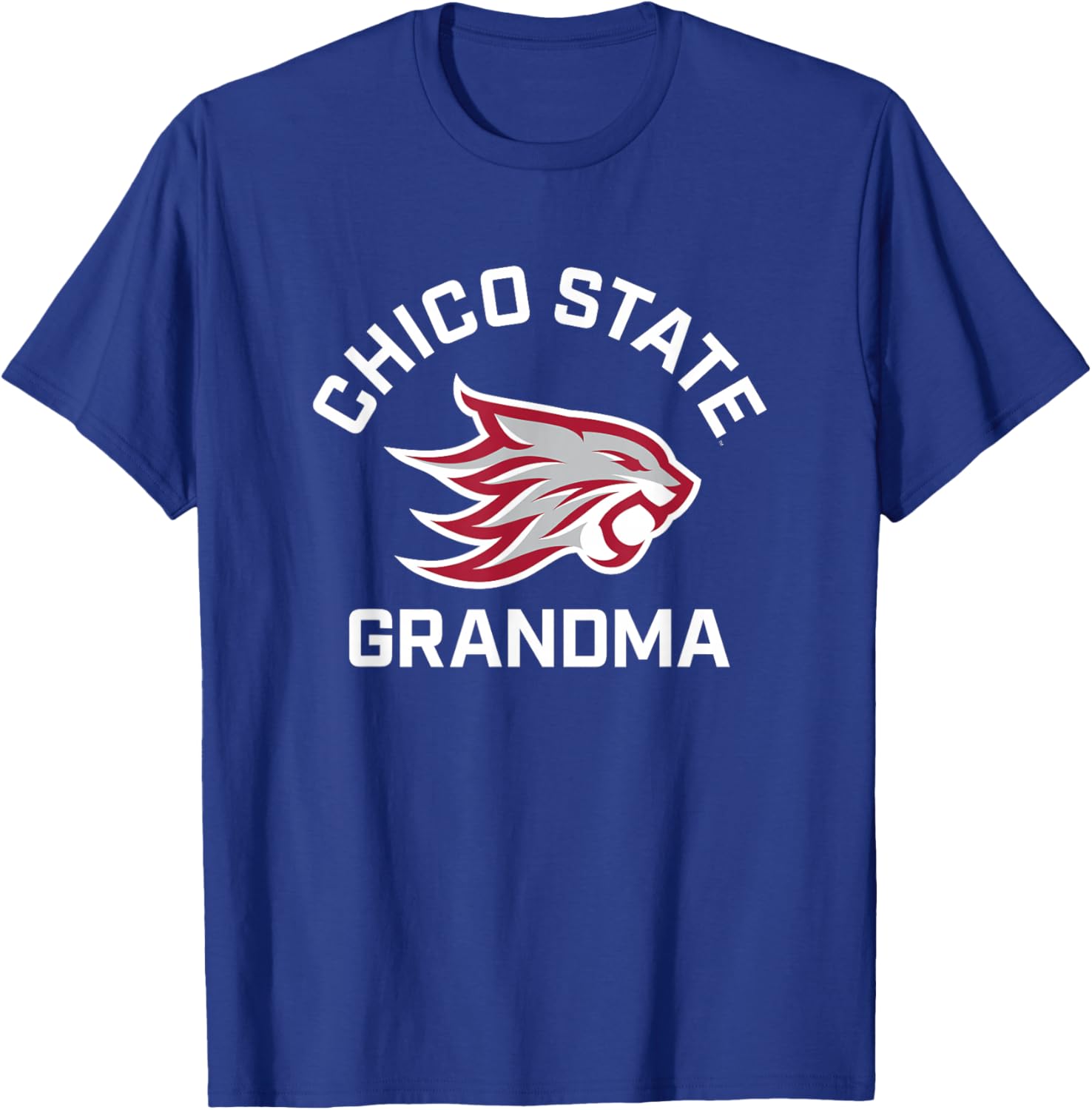 Chico State Wildcats Arched Grandma T-Shirt - T-Shirt | Royal
