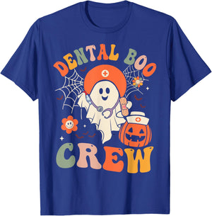 Dental Boo Crew Cute Dental Halloween Dentist T-Shirt - T-Shirt | Royal