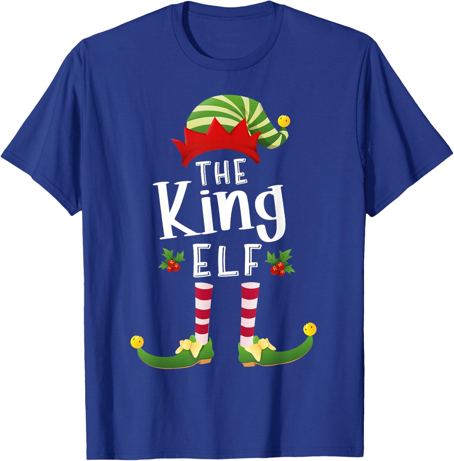 King Christmas Elf Matching Pajama X-Mas Party T-Shirt - T-Shirt | Royal