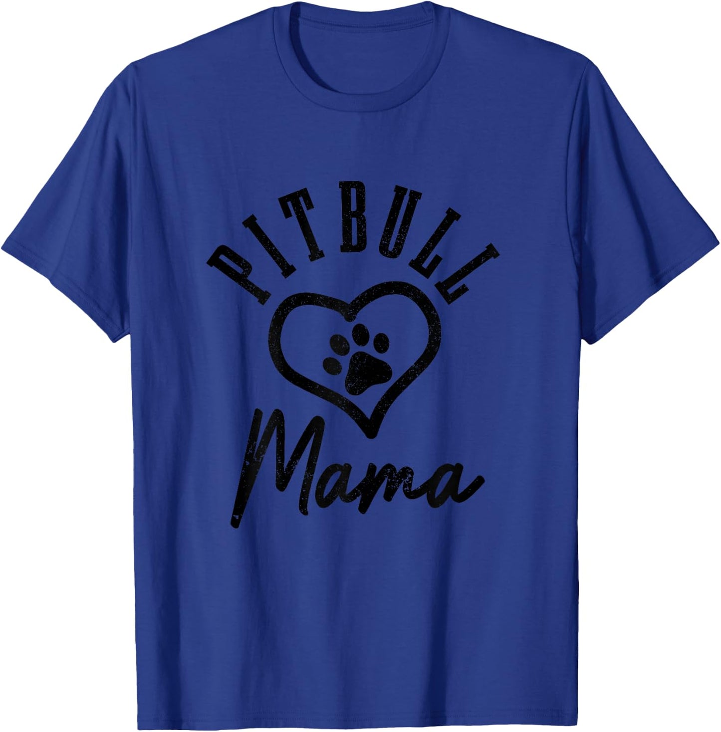 Pitbull Mama Dog Heart Pitbull T-Shirt - T-Shirt | Royal