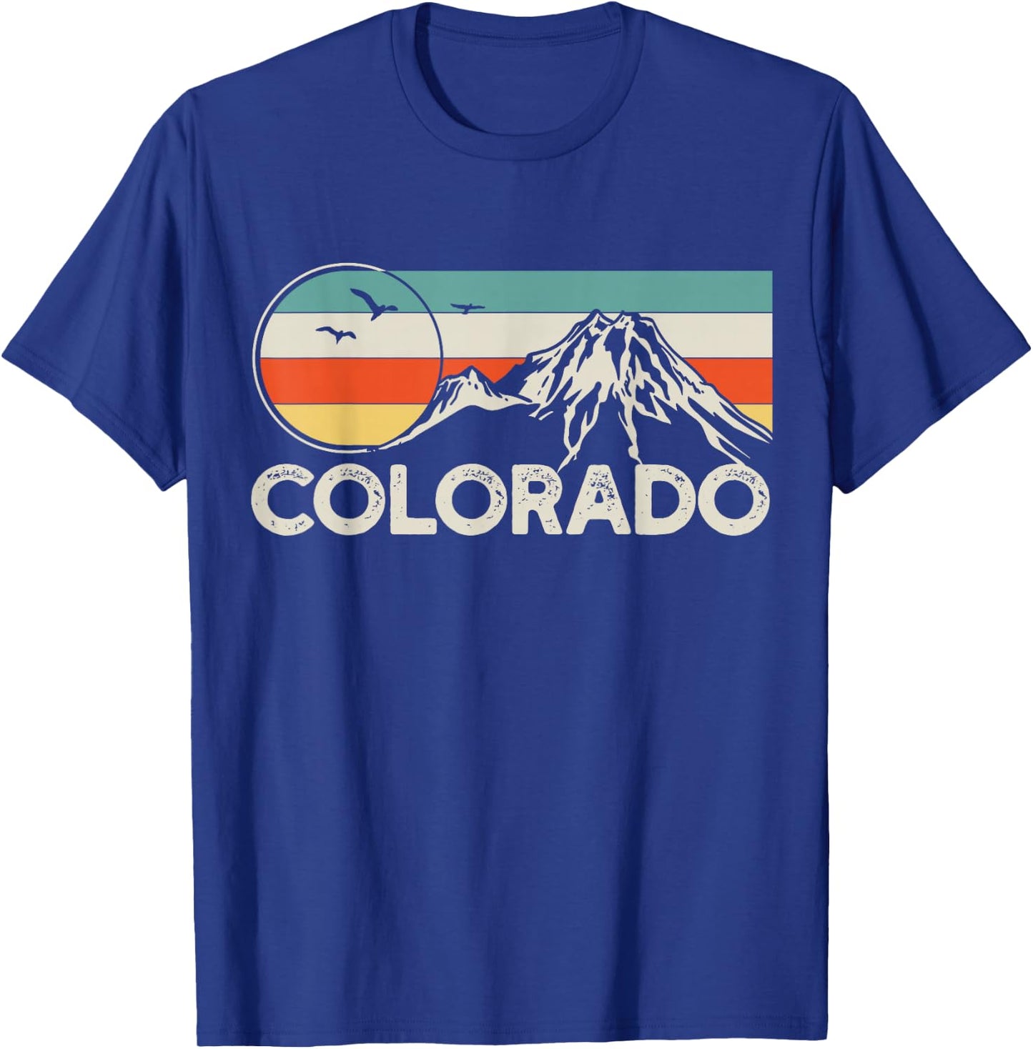 Colorado Hiking/Retro T-Shirt - T-Shirt | Royal